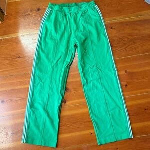 The Upside Green Track Pants with White Stripes